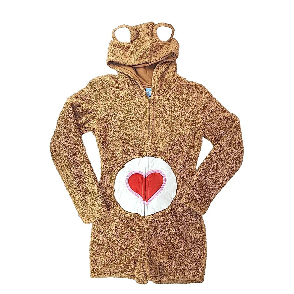 Care Bears Tenderheart One Piece Fleece Romper Womens Medium M Cosplay Costume